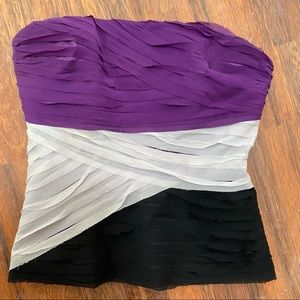 VINTAGE BEBE TRICOLORED TUBE TOP